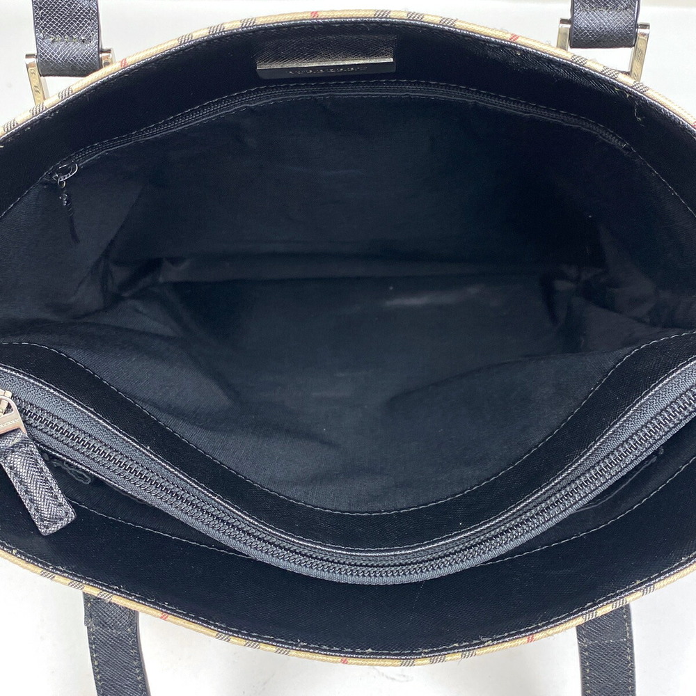 Burberry Check Pattern Canvas Bucket Tote Shoulde… - image 6